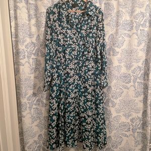 Who What Wear- Long Floral Button Up Dress